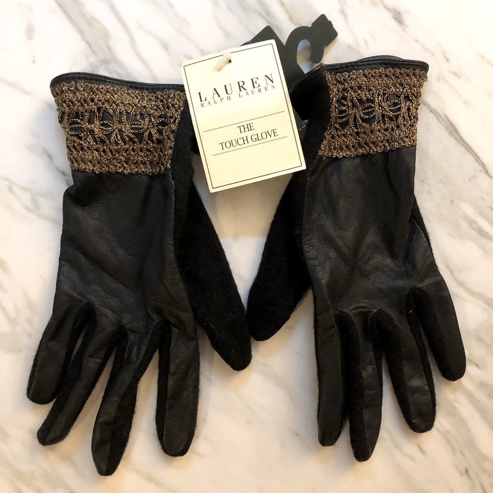 NWT Ralph Lauren Leather Gloves